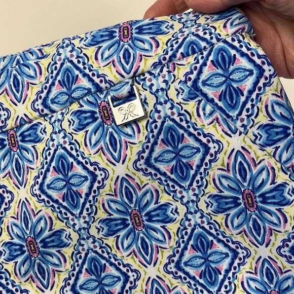 Rafaella Tile Floral Skirt Skort with Charm Blue and White Size XL - Picture 5 of 15